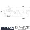 Bristan Design Utility Lever Bath Shower Mixer Dimensions